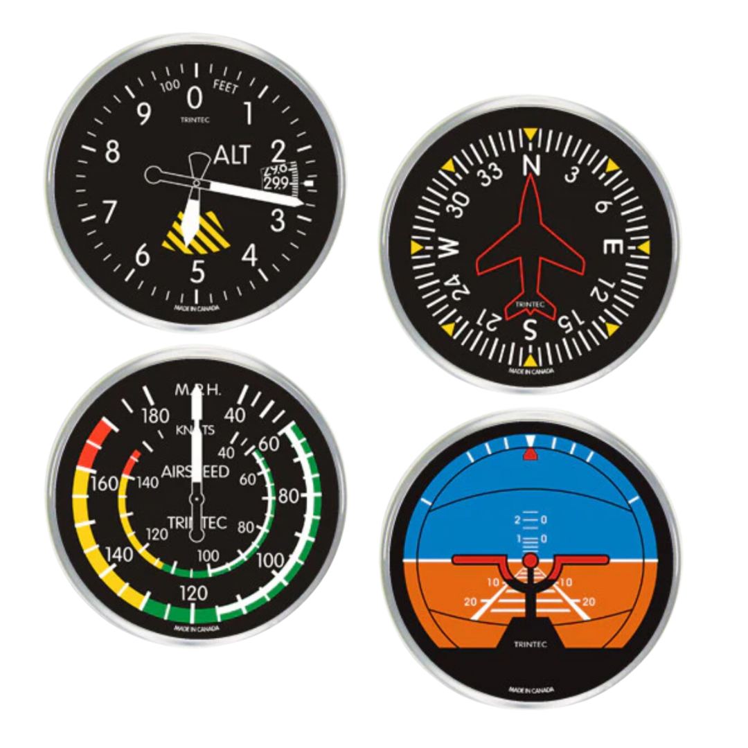 Classic Round Instrument Coasters - Set of 4