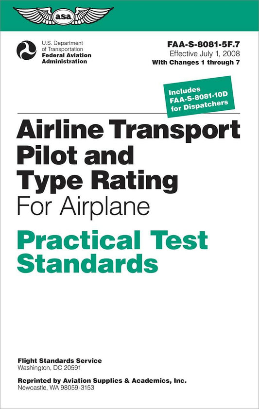 Airline Transport Pilot and Type Rating Practical Test Standards